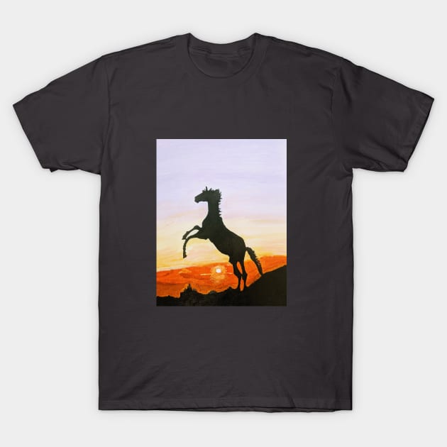 Horse Silhouette T-Shirt by PaintstopbyNandini